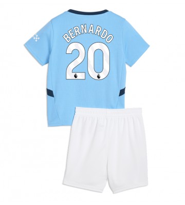 Manchester City Bernardo Silva #20 Primera Equipación Niños 2024-25 Manga Corta (+ Pantalones cortos)